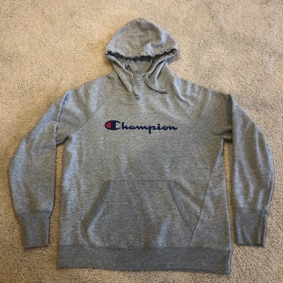 Champion Tops - Women's Champion Gray Hoodie Sweatshirt